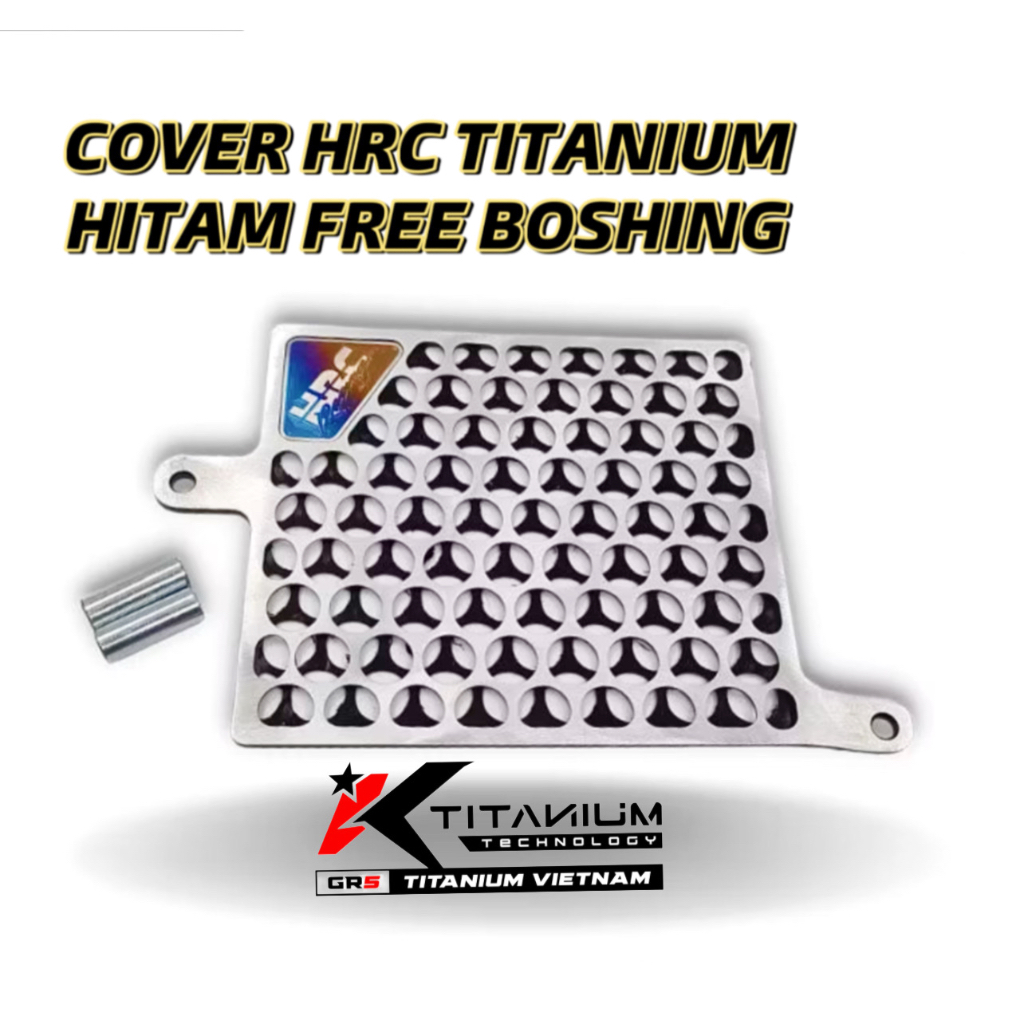 HITAM Cover RADIATOR HRC BLACK ALUMUNIUM EMBLEM TITANIUM HONDA VARIO ...