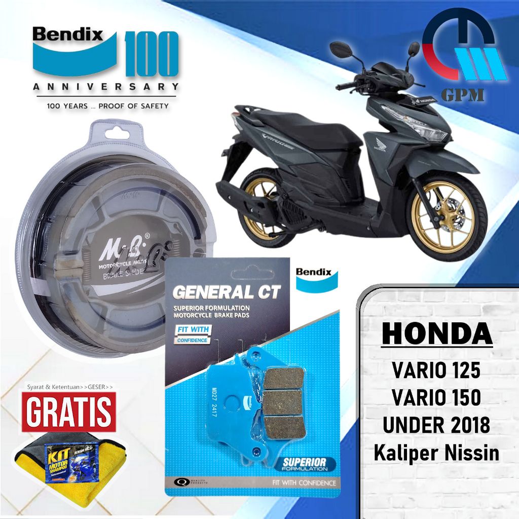 Bendix Honda Vario 150 ESP Front and Rear Package | Shopee Malaysia