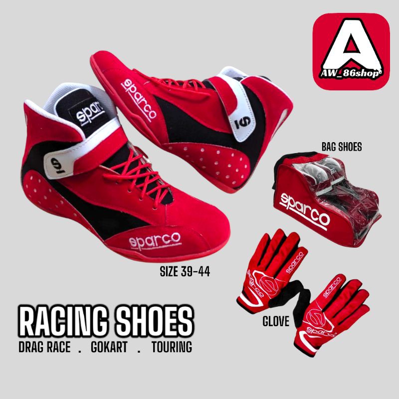 MERAH Touring ROAD RACE SWALOM GO KART RED RACING SHOES | Shopee Malaysia