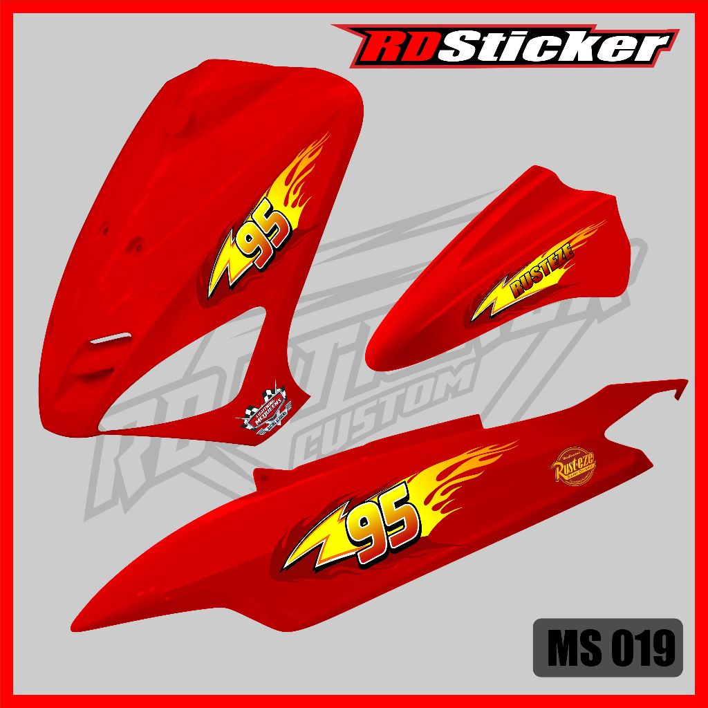 Mio SPORTY STRIPING STICKER MIO SMILE CARS MCQUEEN | Shopee Malaysia
