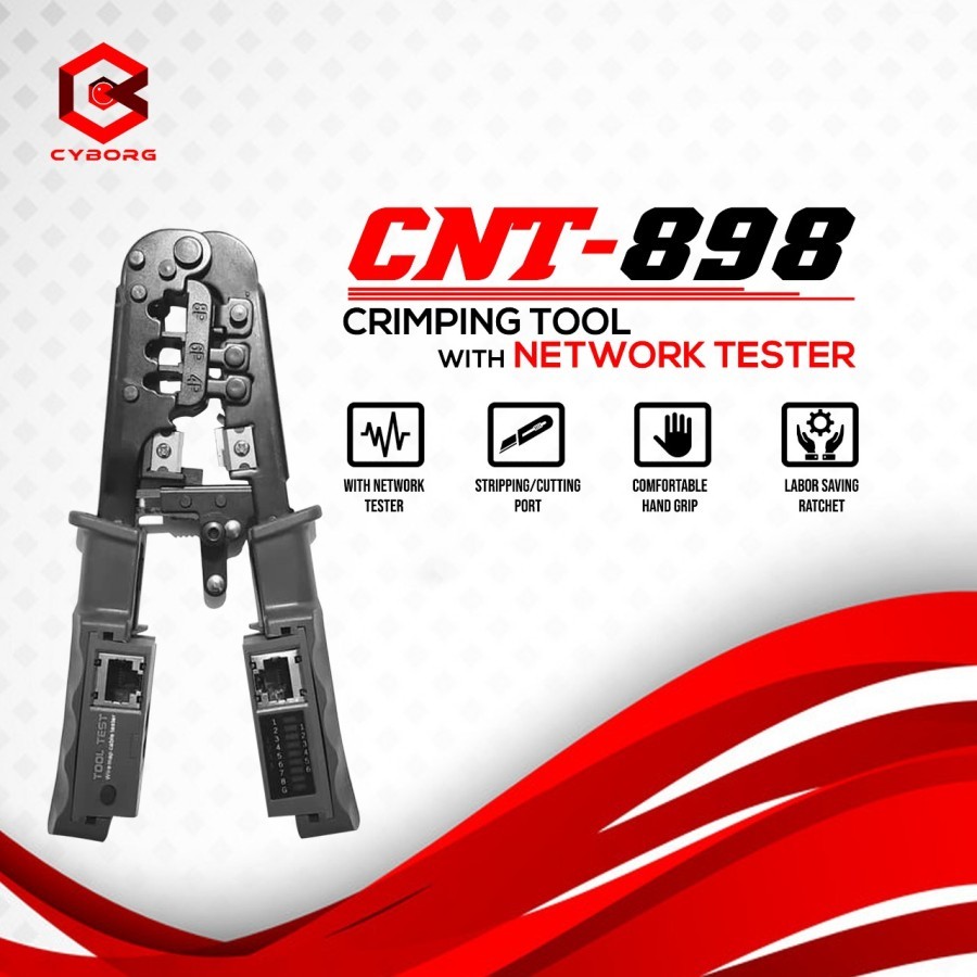 Cyborg Crimping Tool RJ45, RJ11 Lan Network Pliers Crimping Tools Cat5 ...
