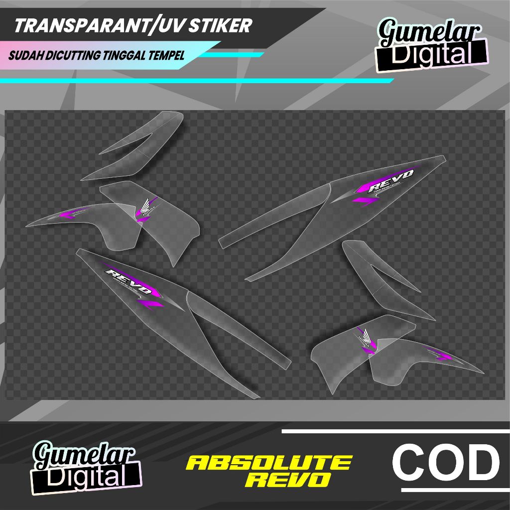 Transparent STRIPPING HONDA ABSOLUTE REVO SIMPLE THEME 8 UV VIRAL ...