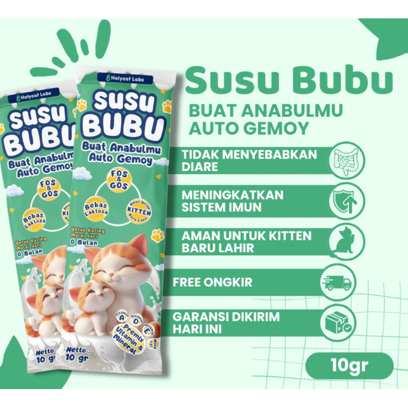 Cat MILK Bubu MILK - Lactose Free Kitten MILK Anti Diarrhea 10 Grams ...