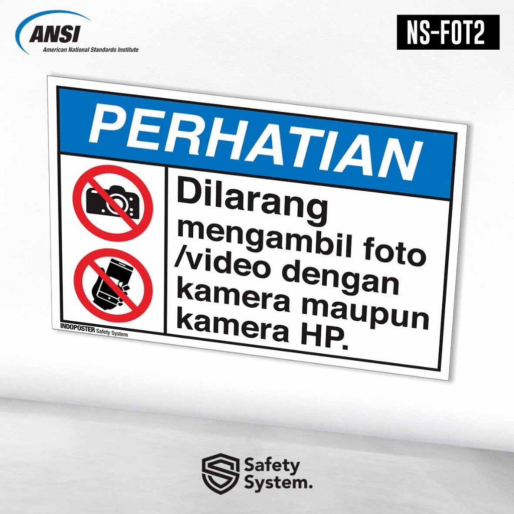 HP Ansi K3 Safety Sign Sticker Prohibited from Taking Photos and Videos ...