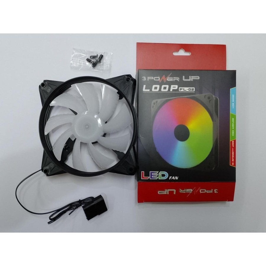 Fan Case 120mm POWER UP LOOP FL-02, LED RGB Fixed Fan Casing 12cm ...