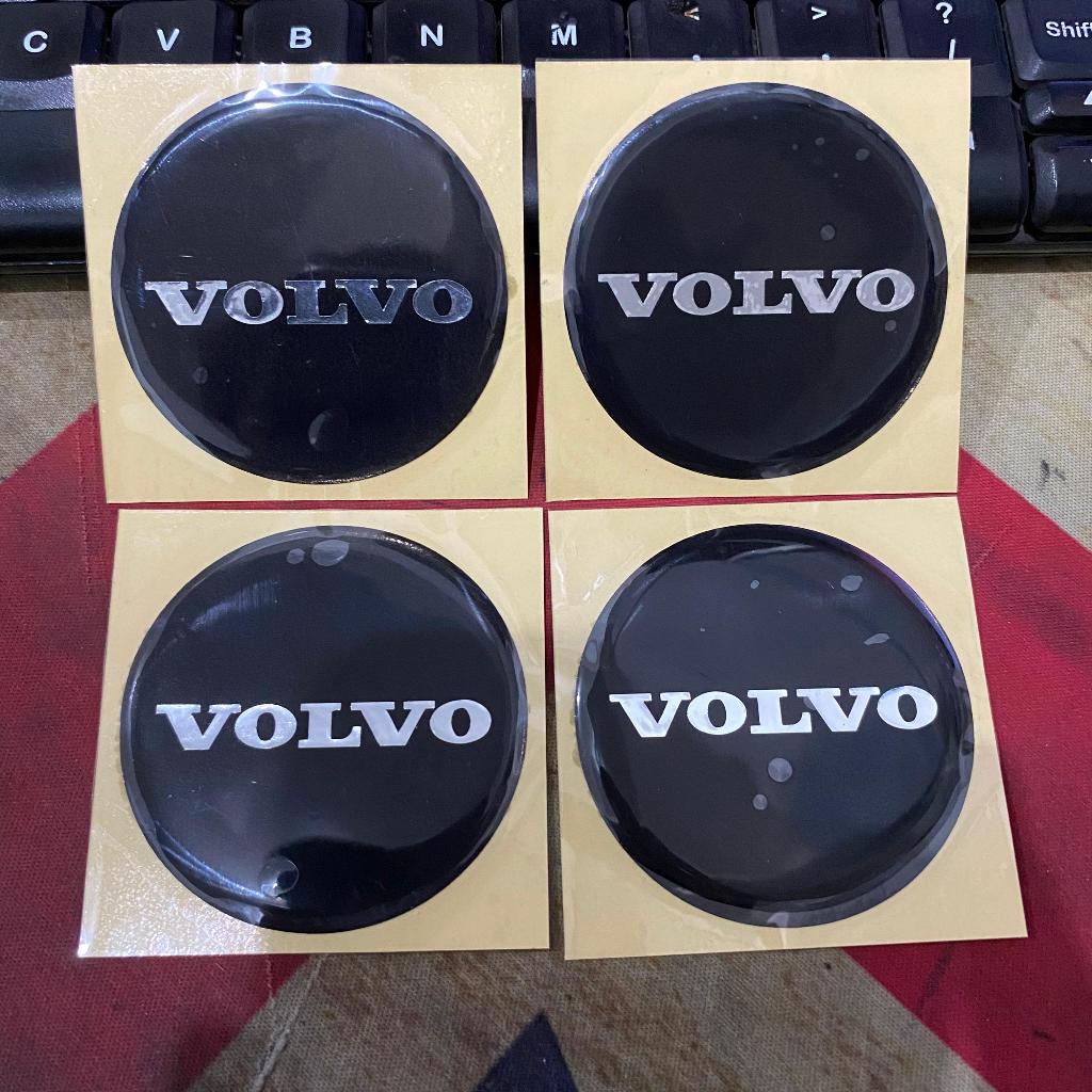 VOLVO Embossed Cutting Sticker for 55mm Racing Car Rim Hub Caps Resin ...