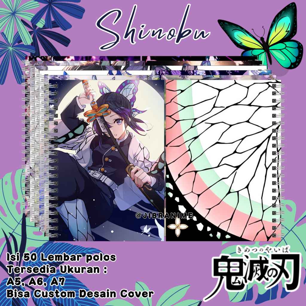 Shinobu Kimetsu No Yaiba Note Book / Shinobu Notebook / Notebook / Can ...