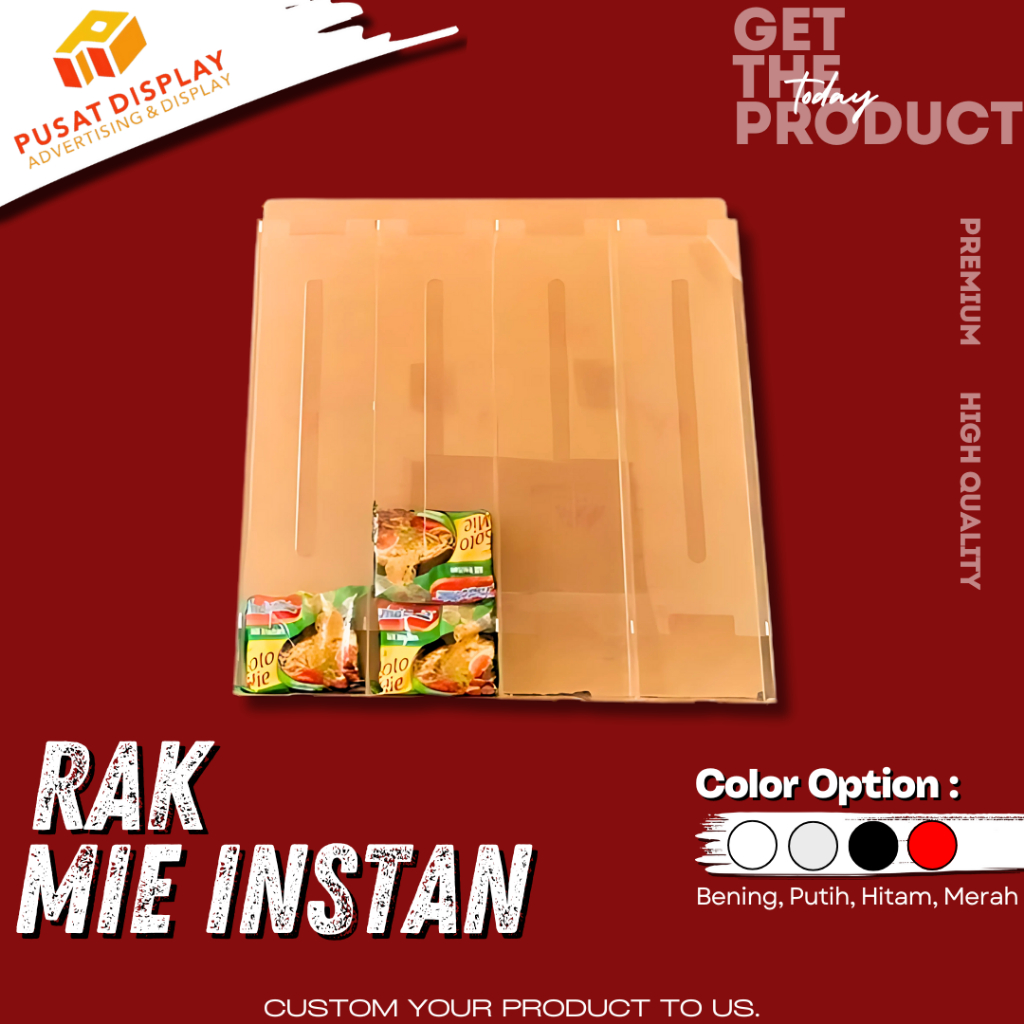 Instant Noodle Rack Display/Indomie Acrylic Shelf (For Wall/Hanging ...