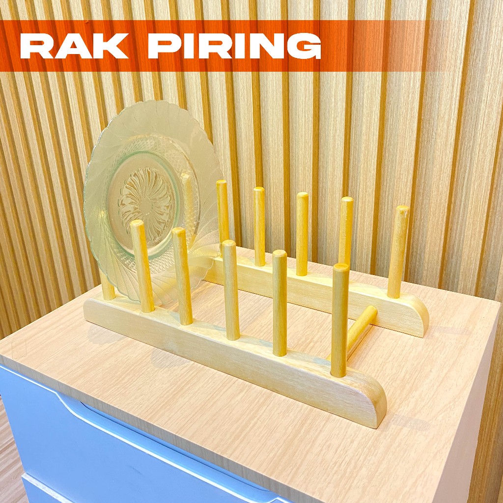 KAYU Aesthetic Plate/Glass Wood Shelf Shopee Malaysia