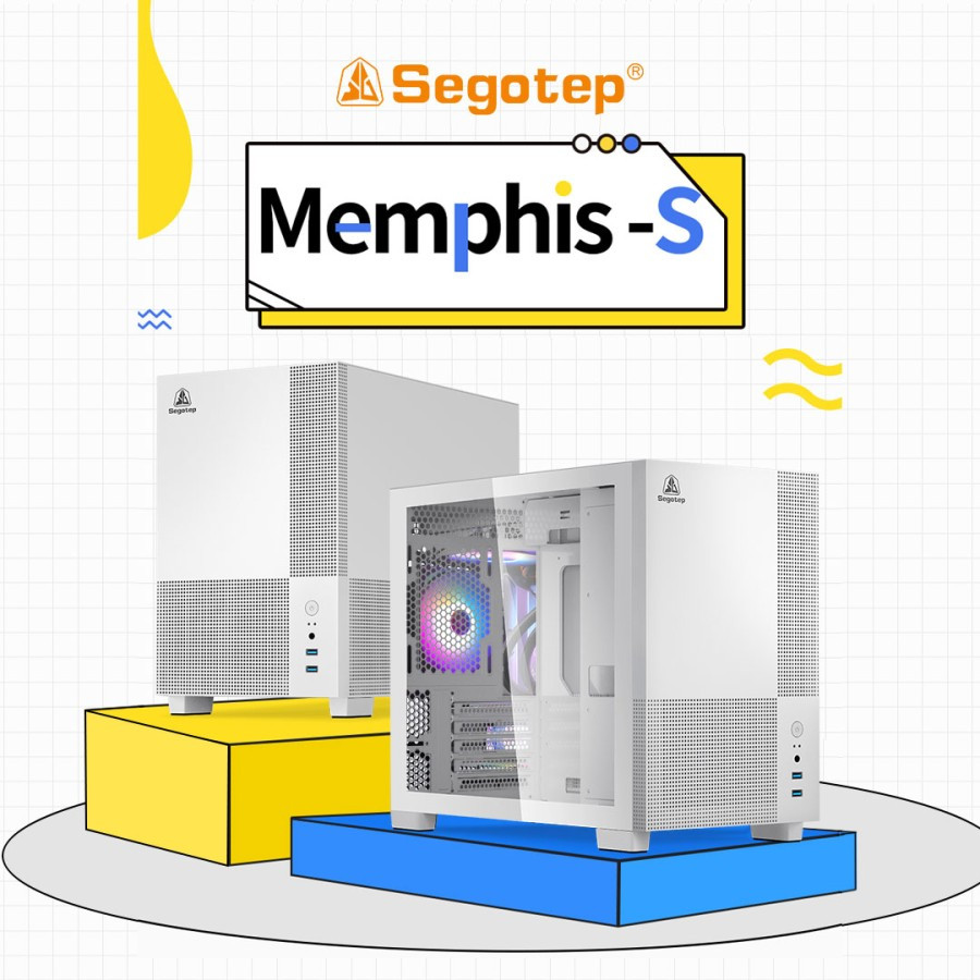 Segotep MEMPHIS-S WHITE MICRO ATX MINI TOWER PC CASE CASING GAMING ...