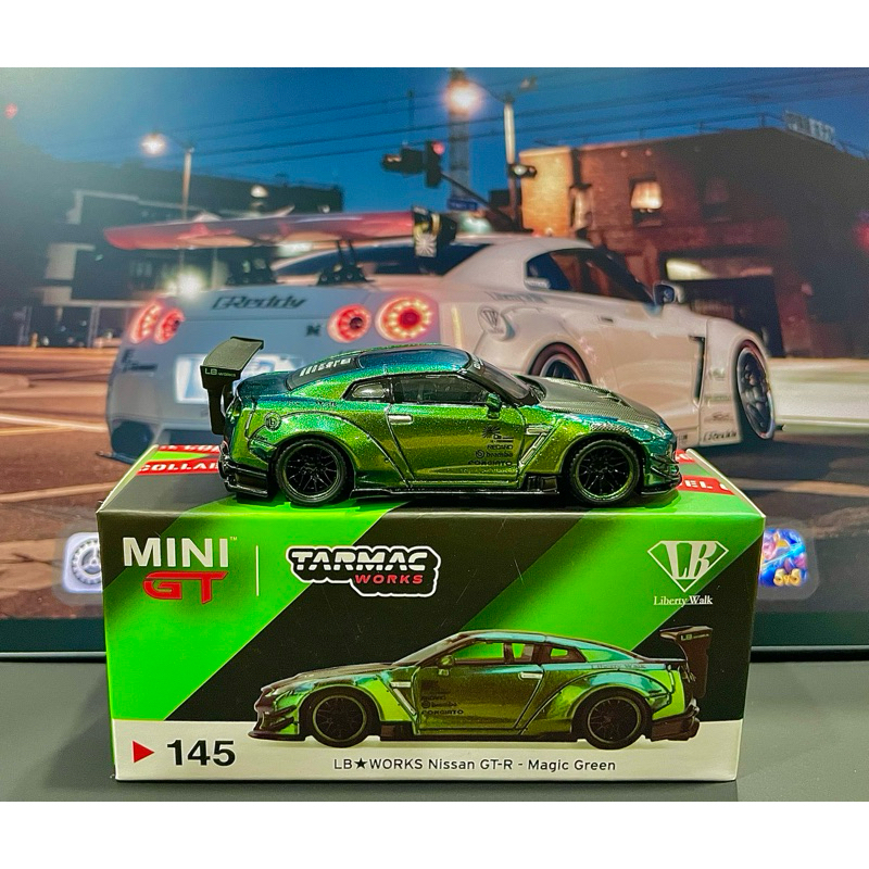 Mini GT x Tarmac Works - LBWK Nissan GTR R35 Magic Green