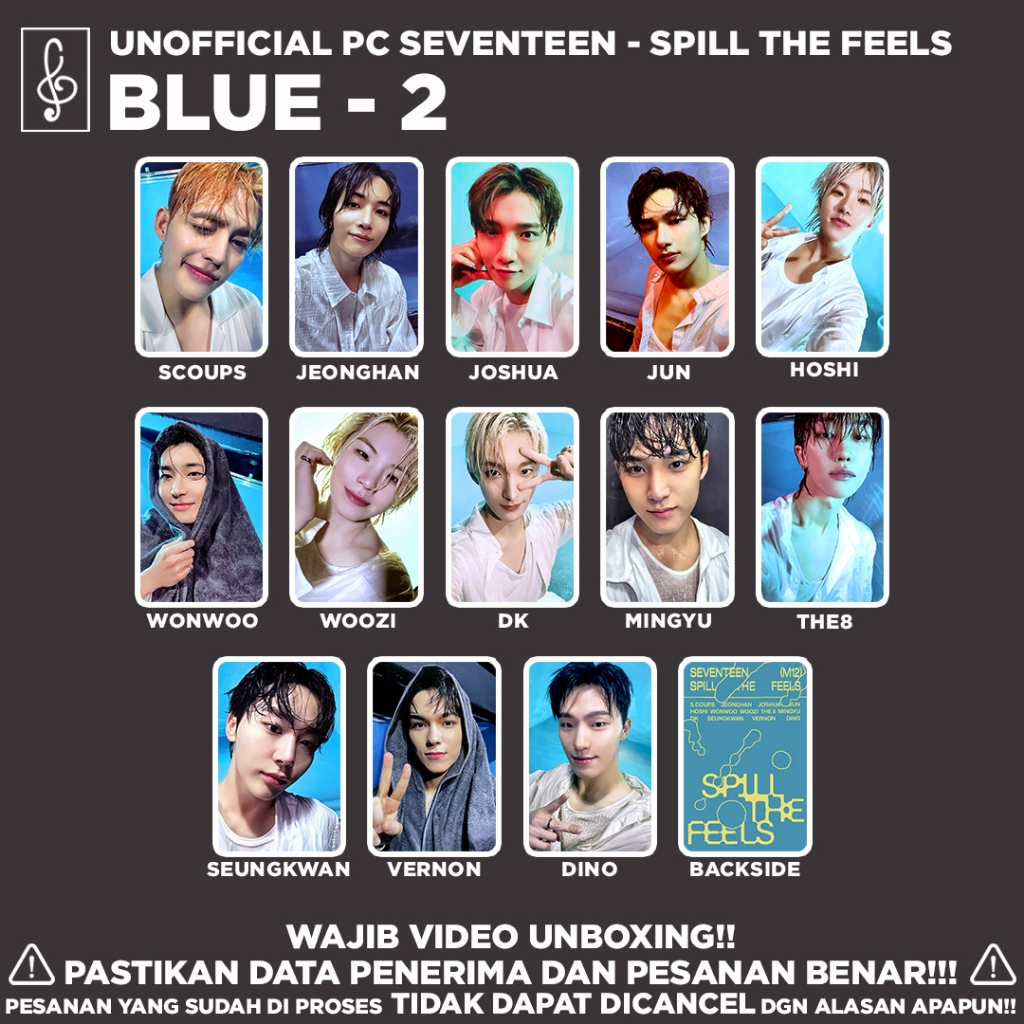 SEVENTEEN] SPILL THE FEELS PB PHOTOCARD UNOFFICIAL | Shopee Malaysia
