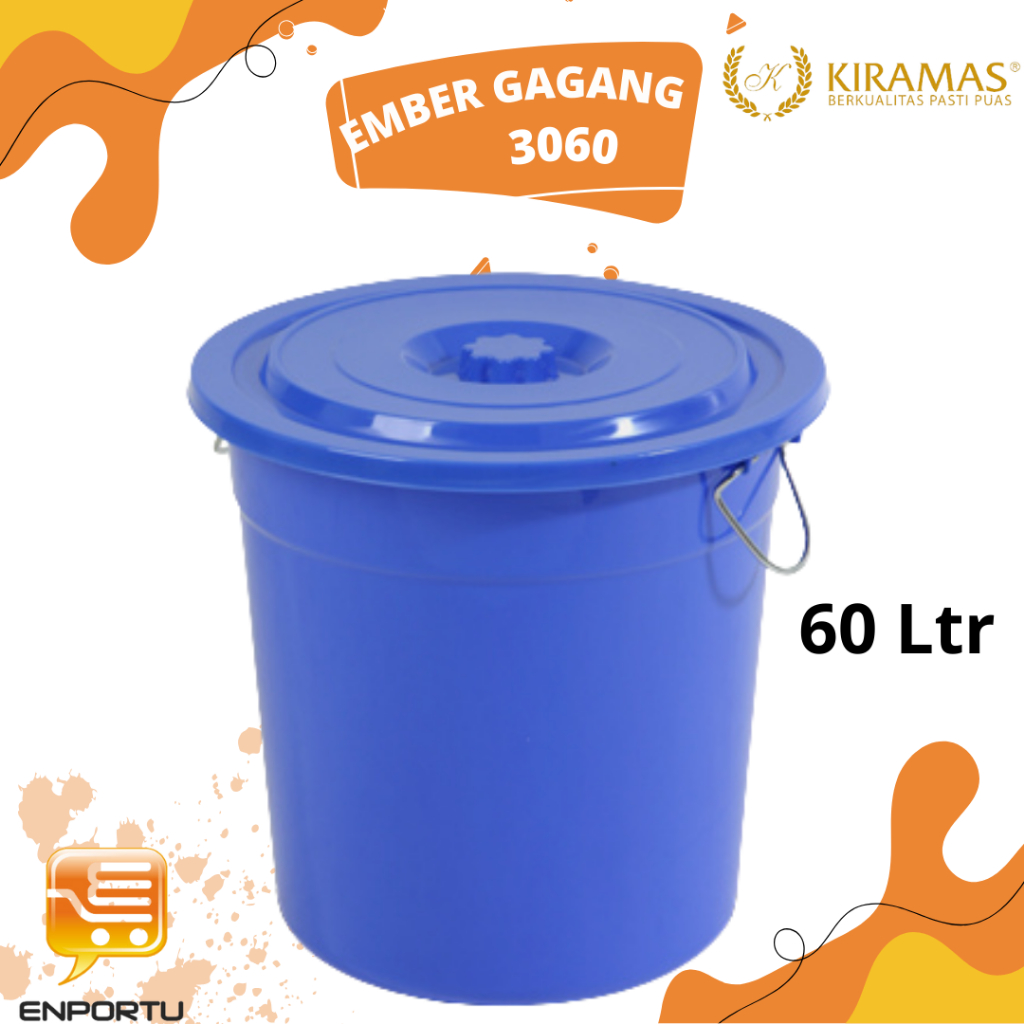 Kiramas Large/Jumbo Bucket 60 Liter 3060/ Nickel Handle Bucket With Lid ...