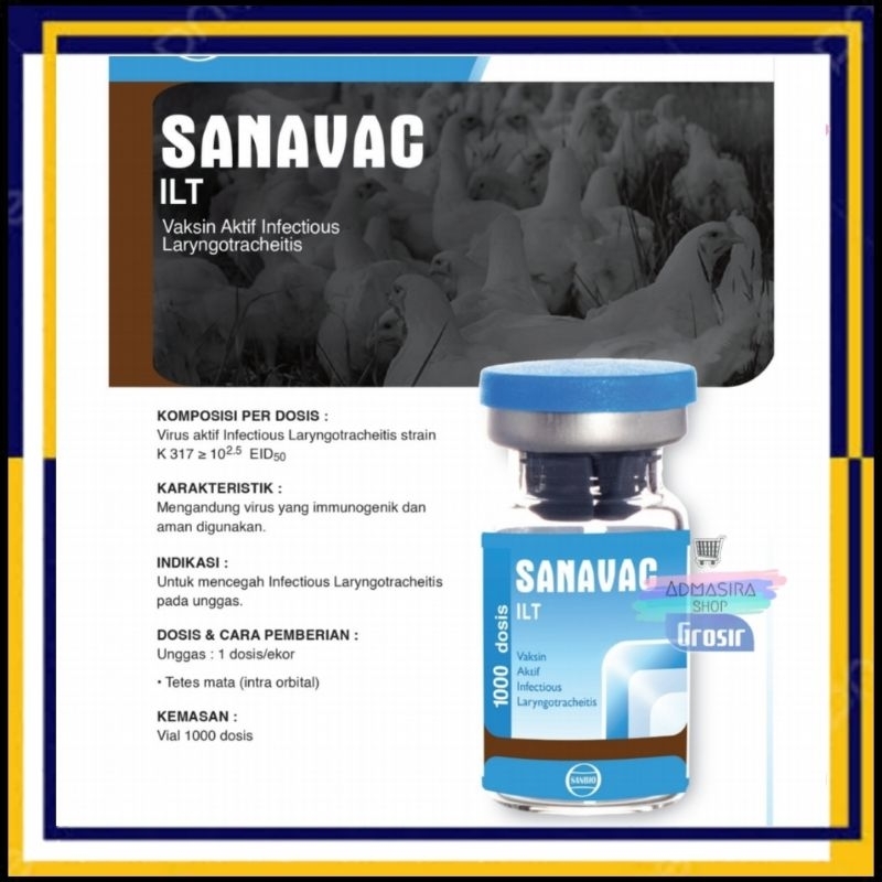 Sanavac ILT Dose 1000 Active Vaccines Prevent Infectious ...