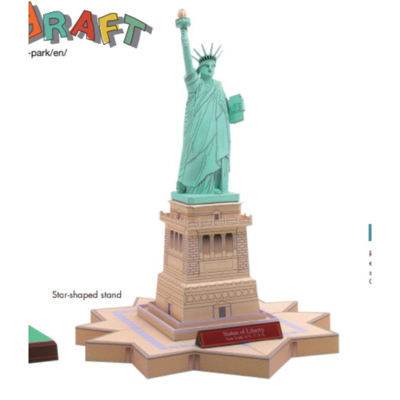 Liberty statue miniature papercraft pattern sheet (3PZ-B7) | Shopee ...
