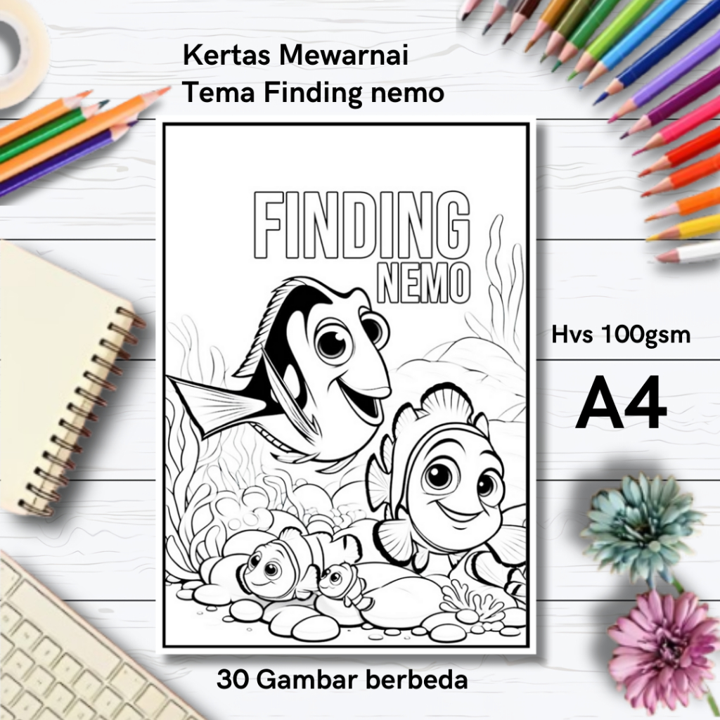 30 Children's Coloring paper pictures / Coloring / Impression Finding ...