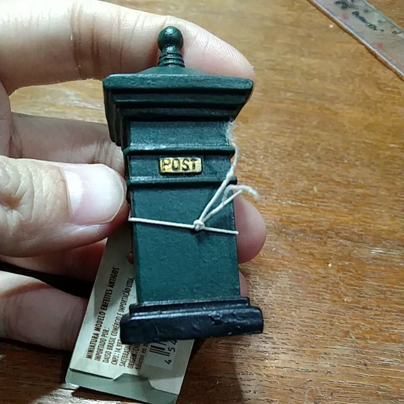 HIJAU Daiso Miniature table display, green post box, antique post ...