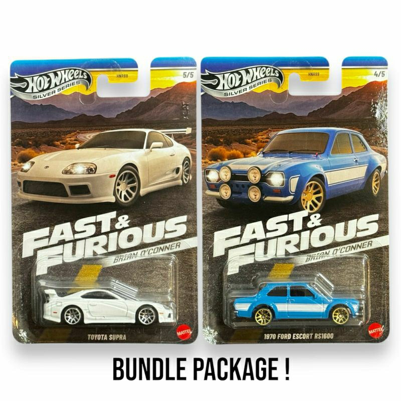 Hot Wheels FAST & FURIOUS - Brian O'Conner Silver Series Set - Paul Walker 95 Supra JDM Vin Diesel FF F&F 99 BNR BN R34 GTR GTR34 Fast&Furious Moviecar Furios Filmauto, € 52,- (1110 Wien