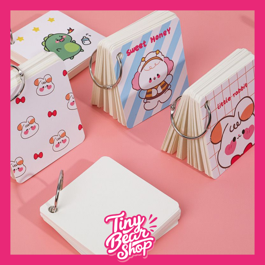 [Tiny Bear] Mini Notebook Ring Random Mini Small Notebook contains 80 ...