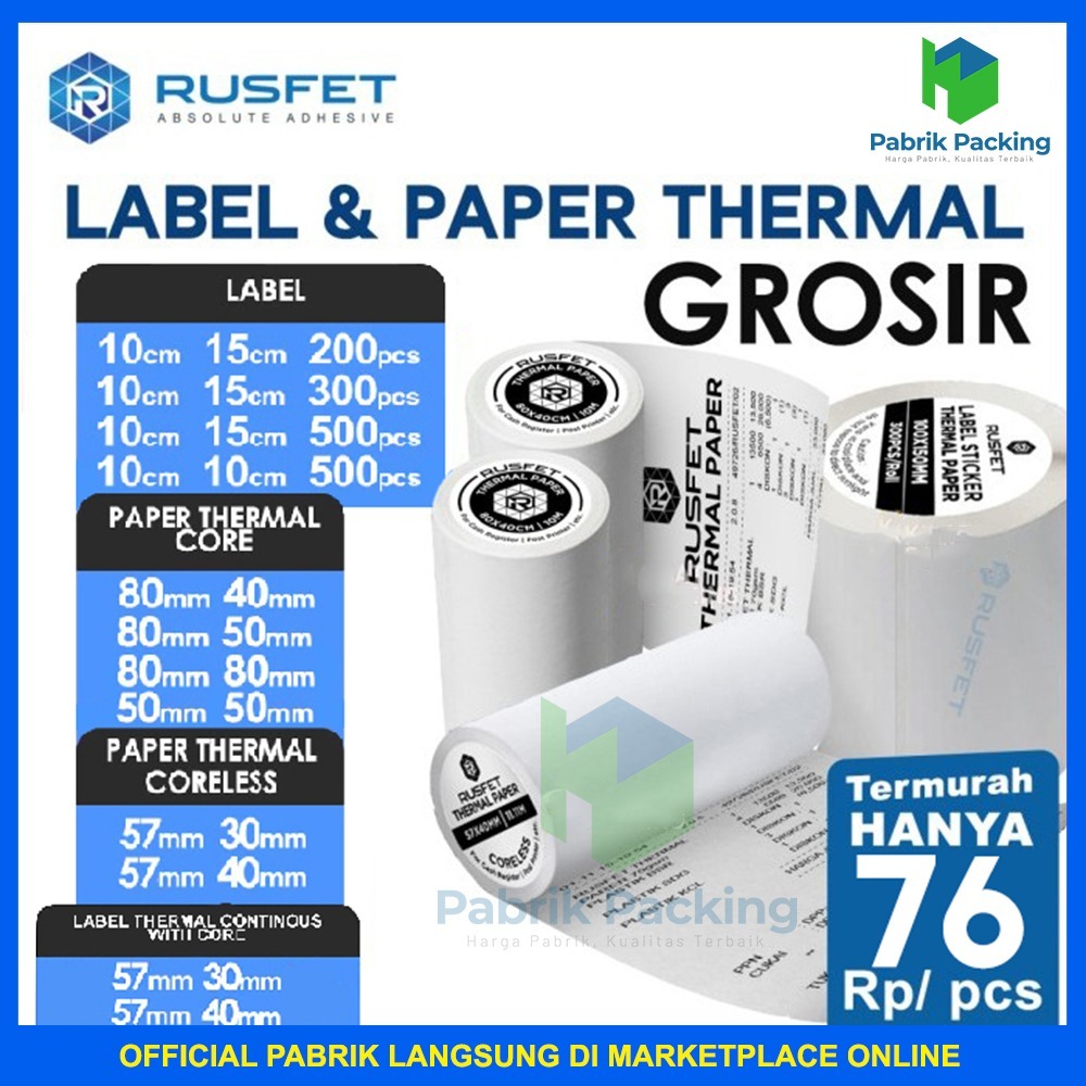 Barcode Label Thermal Sticker Thermal Paper Receipt Thermal Paper ...
