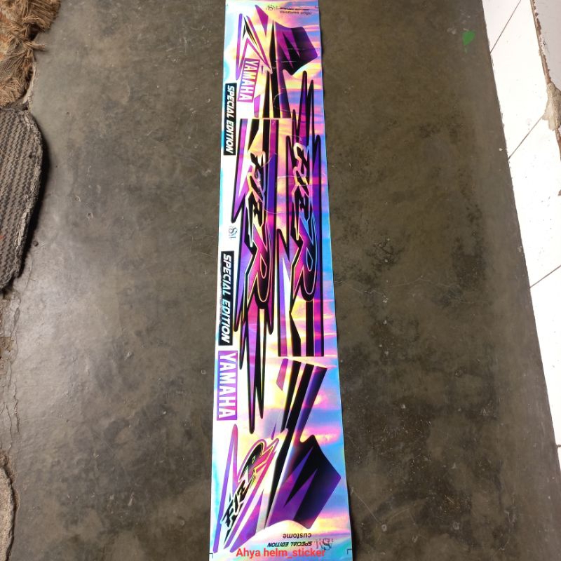 MERAH UNGU PUTIH Striping sticker for yamaha fiz r F1 ZR limited ...