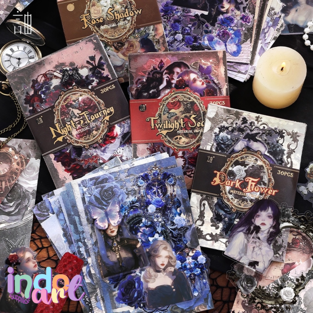 (IAS) B3 - Material Paper Sticker Journal Scrapbook Twilight Secret ...