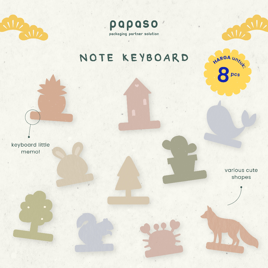 Keyboard Note / Standing Note / Sticky Note Aesthetic Memo | Shopee ...