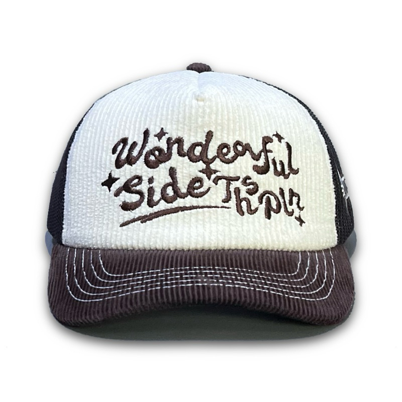 Corduroy Trucker Hat Broken White Brown Thisplan | Shopee Malaysia