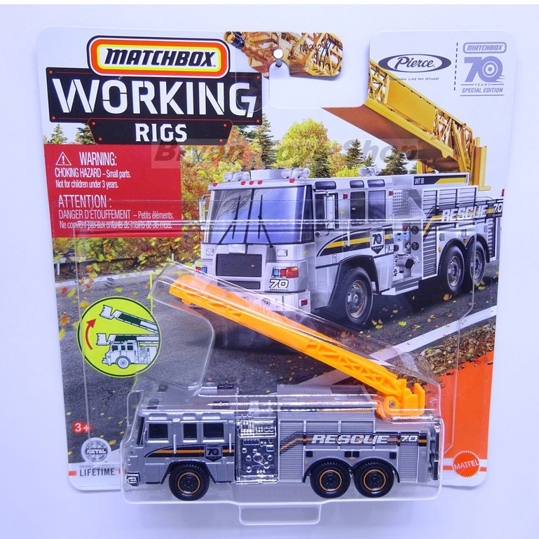Matchbox Working Rigs Pierce Quantum Aerial Ladder Truck | Shopee Malaysia