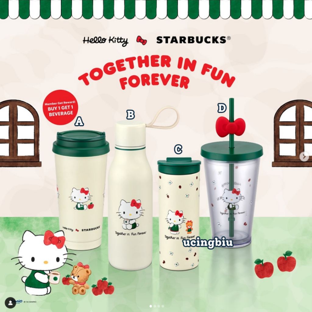 STARBUCKS x Hello Kitty Together In Fun Forever Stainless