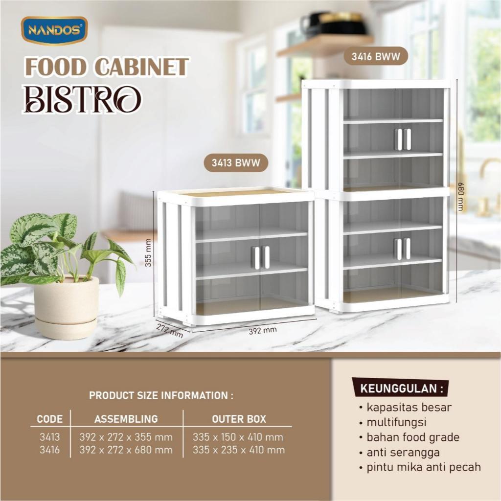 Nandos Plastic Rack For Food Storage Bistro Food Cabinet | Shopee Malaysia