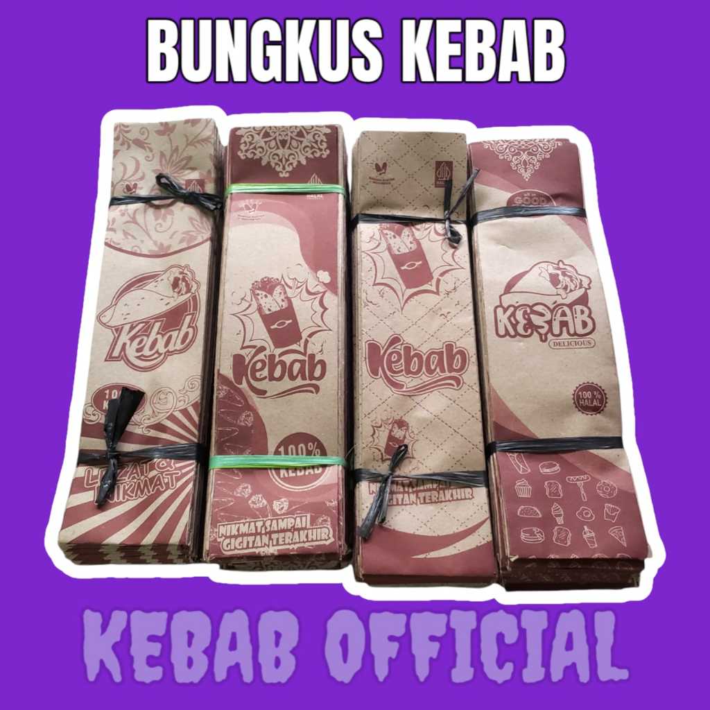 Saving PACKAGE 100 PCS PAPER WRAPPING CONTAINERS KEBAB PACKAGING PAPER ...