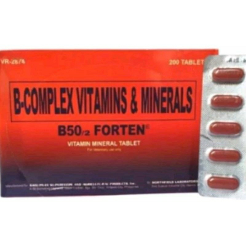 B50 Forten B-Complex Vitamin Minerals Chicken 5 cpsl | Shopee Malaysia
