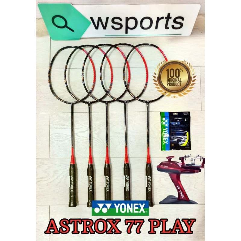 Yonex Astrox 77 Play Badminton Racket [High Orange] - Strung