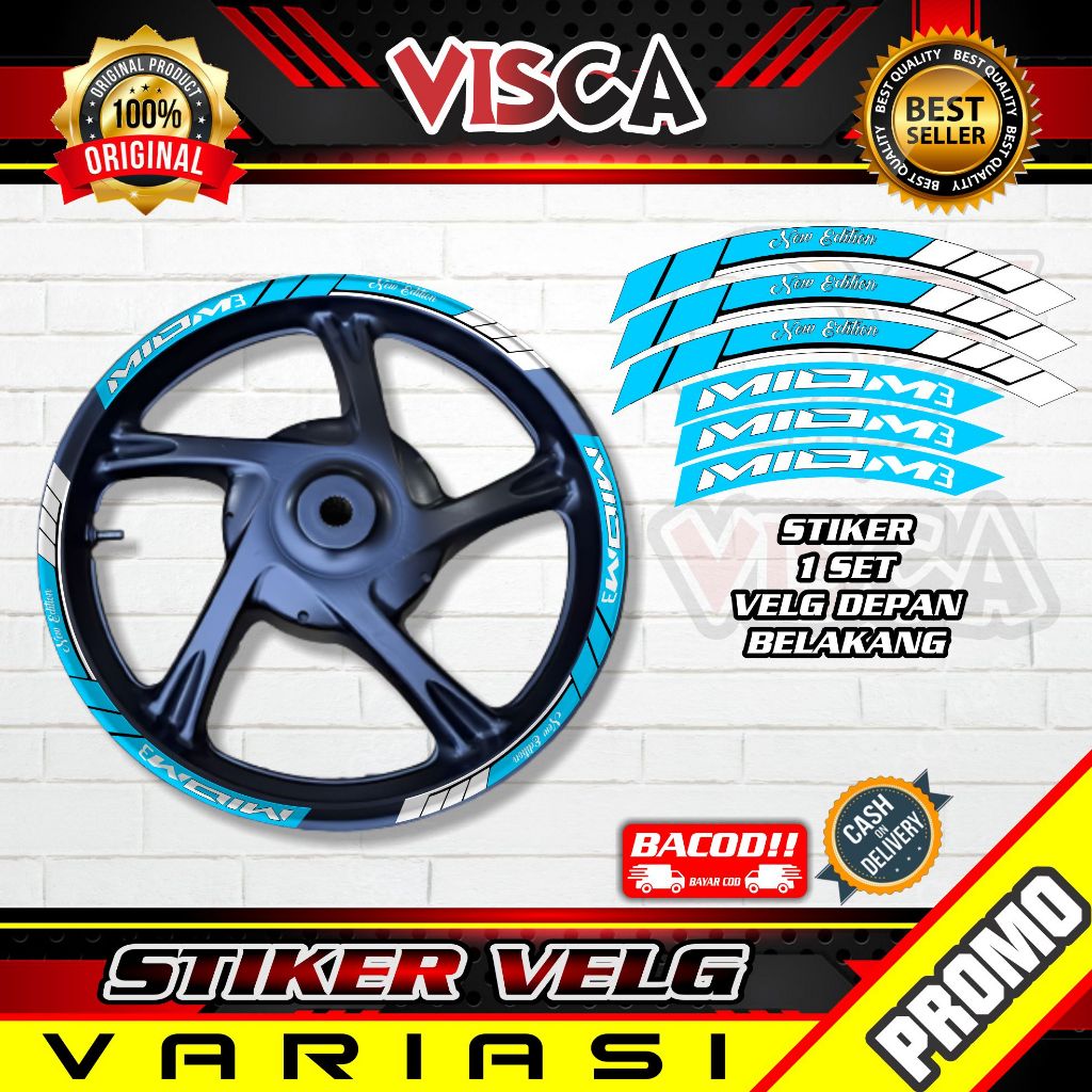 Rim Stickers - Wheel Stickers - Rim Cutting Stickers - Mio M3 A04 ring ...
