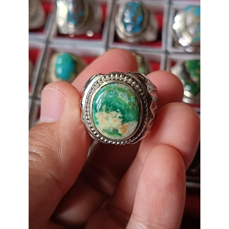 Iranian original Persian turquoise stone ring | Shopee Malaysia
