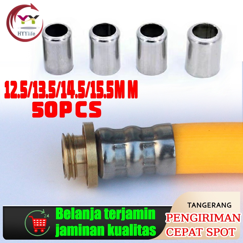 50pcs Compressor Hose Clamp Sleeves 12.5/13.8/14.5//15.5mm Hydraulic ...