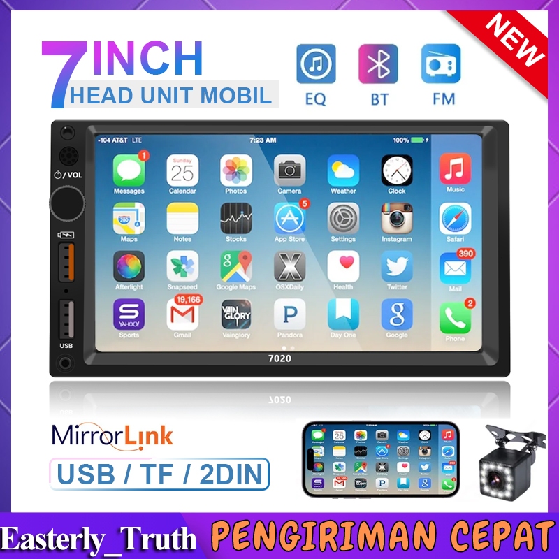 (Ready Stock) Car Head Unit 7inch 2Din Universal Radio HD Mirrorlink ...