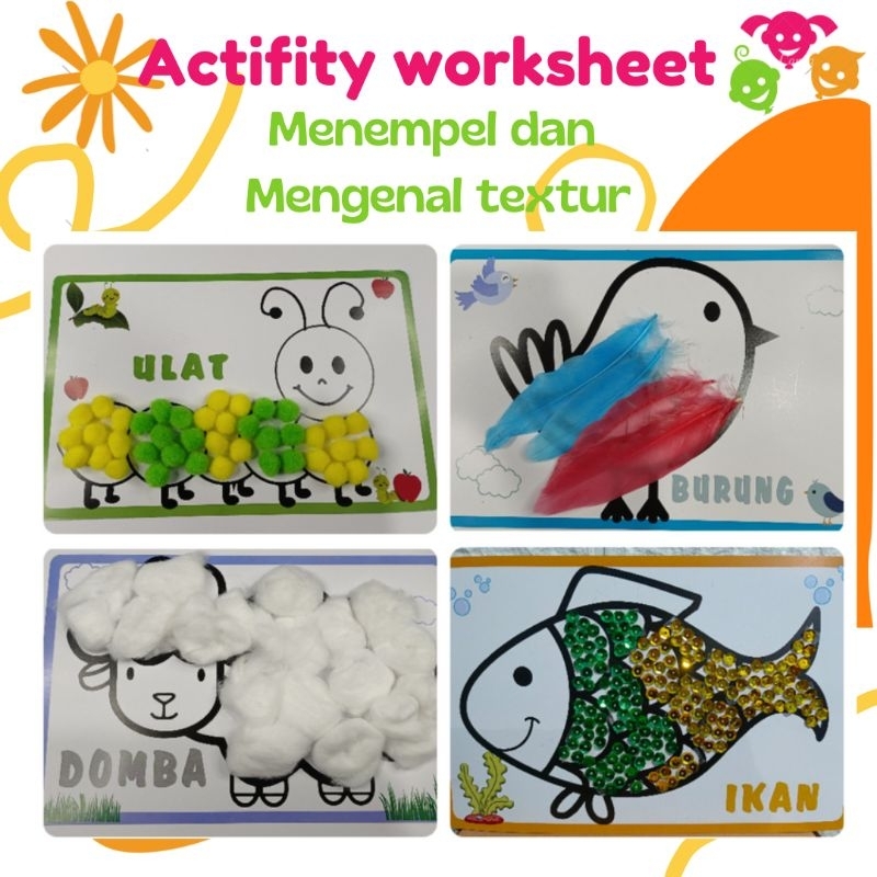 ACTIVITY WORKSHEET STICKING TEXTURE IN TEXTURE SENSORY PLAY IMAGES ...