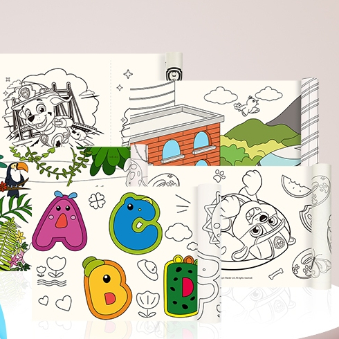 Deli Jumbo Coloring Sticker Paper / Long Roll Coloring Poster Can Be ...
