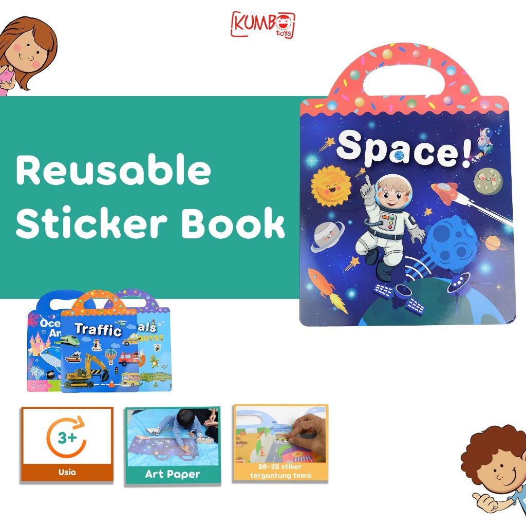 Reusable Sticker Book Theme Educational Toys for Children | Shopee Malaysia