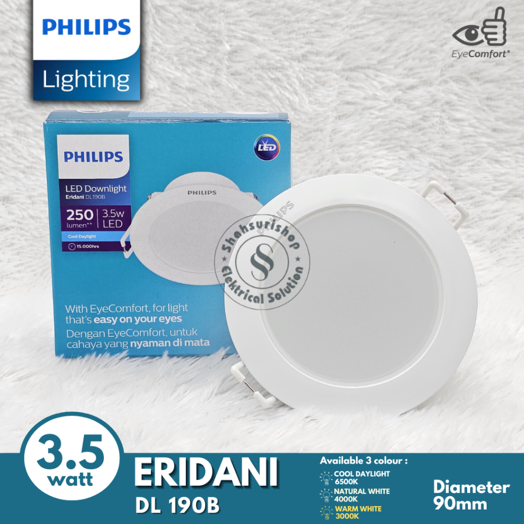 PHILIPS ERIDANI LED DOWNLIGHT LAMP DL190B 3.5W 3.5W 3 INCH LED Light ...
