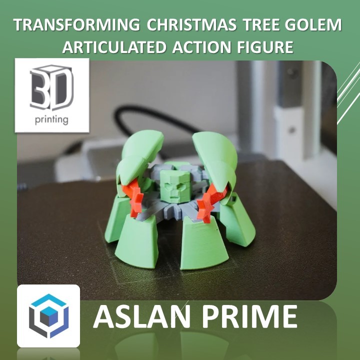 TRANSFORMING CHRISTMAS TREE GOLEM MECH MODEL KIT POSEABLE JOINTED ...