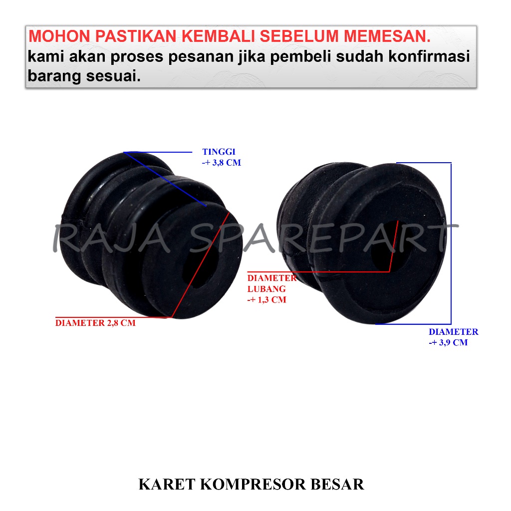 Kc RUBBER COMPRESSOR STAND/LARGE COMPRESSOR RUBBER (PRICE PER SEED ...