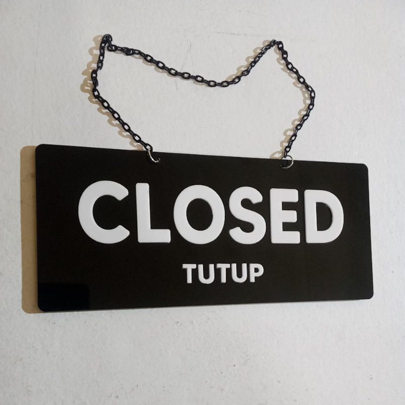 Acrylic Embossed Reversible Open Closed Signage (2 Sizes) | Shopee Malaysia