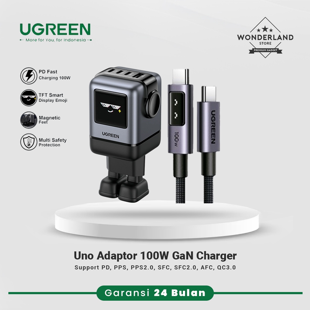 Ugreen Uno Robot Adapter 100W Nexode Robot Charger Gan PD3.0 PPS QC4.0 ...