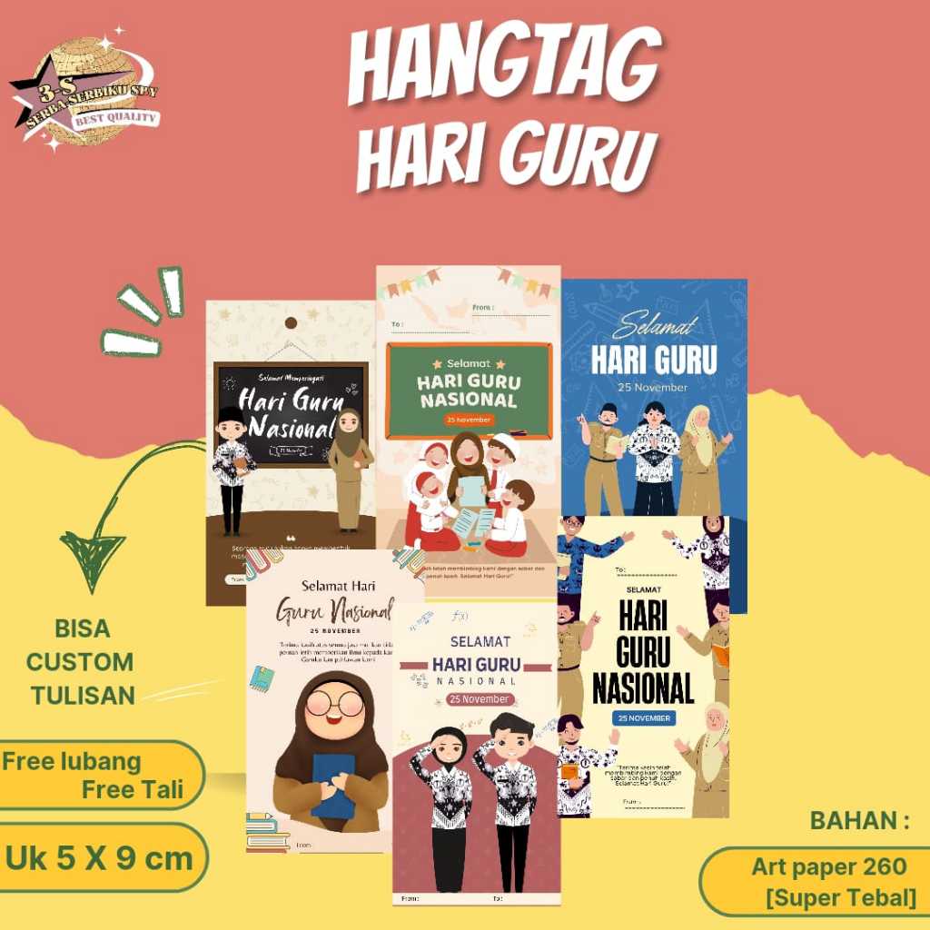 Hang TAG HAPPY NATIONAL TEACHER'S DAY / TEACHER'S DAY Souvenir Sticker ...