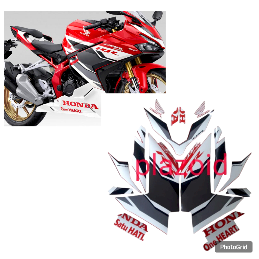 MERAH Honda cbr 250rr 2025 racing red motorbike striping / trim sticker ...
