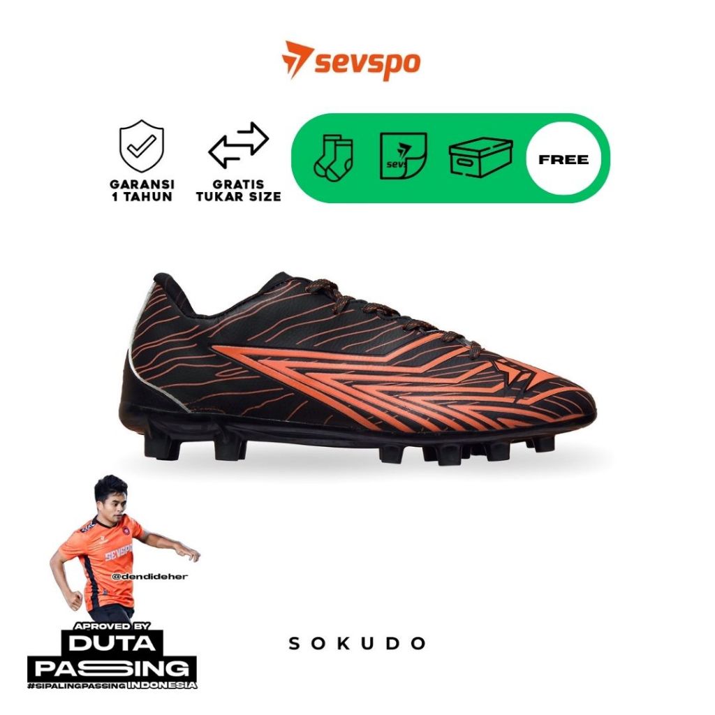 Sevspo Sokudo Football Shoes - Black / Football Shoes for wide feet ...