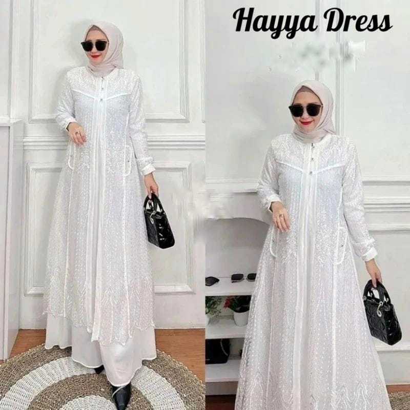 Hayya's Latest Gamis Dress Simple Elegant Muslin Women's Gamis Crinkle ...